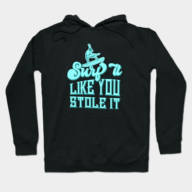 Surfer Retro Surfing Hoodie by Foxxy Merch